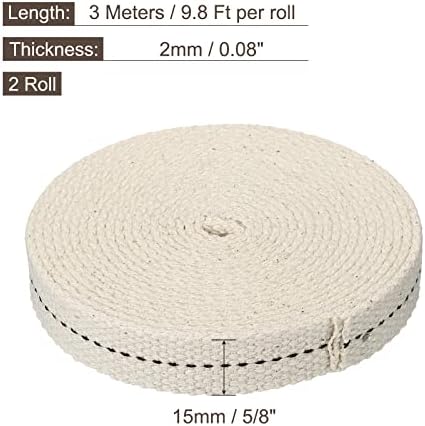 MECCANIXITY Oil Lamp Wick 58 Inch 2 Roll Replacement