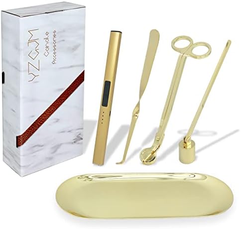 YZGJM Exquisite Candle Tool Kit with Lighter and Trimmer