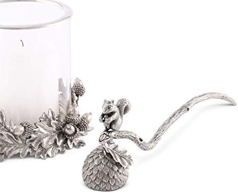 Vagabond House Pewter Squirrel Candle Snuffer 10 Inch Long