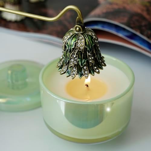 Elegant Candle Snuffer with Long Handle Green