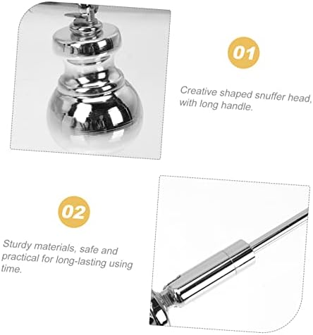 Iron Candle Snuffer with Long Handle for Safe Flame Extinguishing