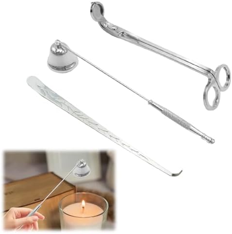 Set of 3 Candle Accessories - Snuffer Trimmer and Dipper