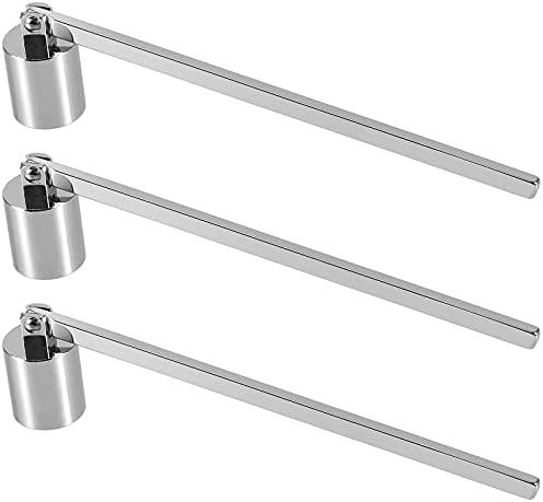 3 Pack 63 Inch Silver Candle Snuffers with Long Handle