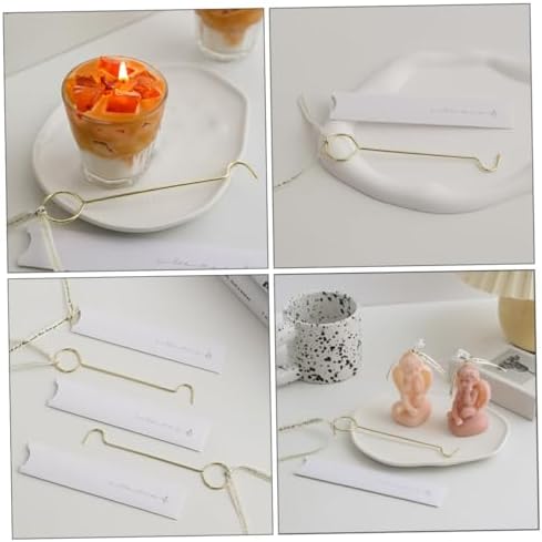 2pcs Candle Wick Hook Tool and Stainless Steel Candle Snuffer Set