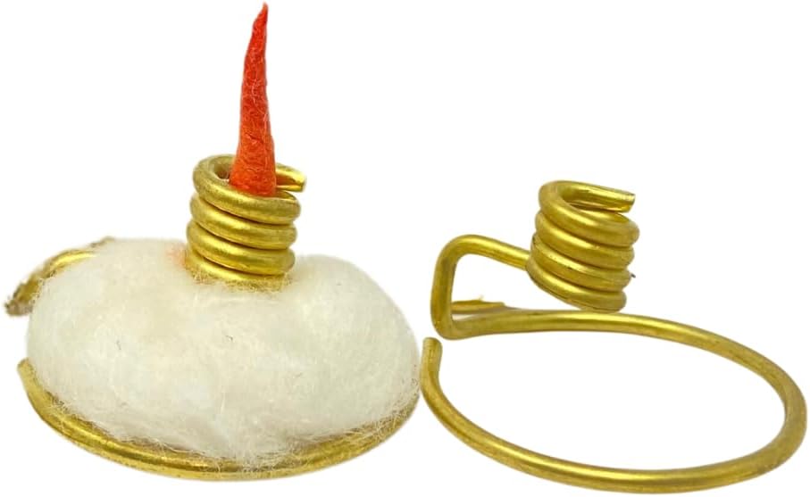 Round Cotton Wicks with Brass Holder Set - 500 Pack