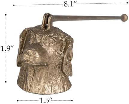 NIKKY HOME Gold Candle Snuffer Dog Shape with Long Handle
