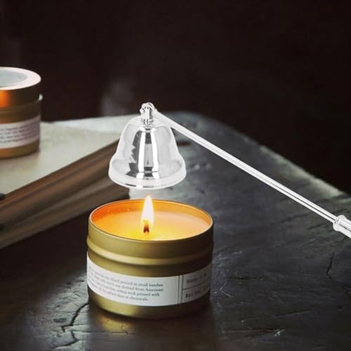 Zerodis Candle Snuffer 2PCS with Long Handle Silver