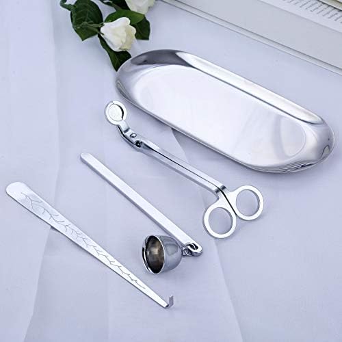 MUXSAM 4 in 1 Candle Care Accessory Set with Storage Tray