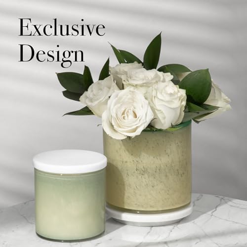 LAFCO New York Classic Candle Lid White Polished Marble
