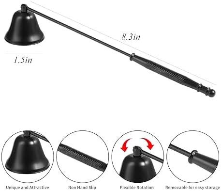 2PCS Candle Snuffer with Long Handle and Swivel Bell