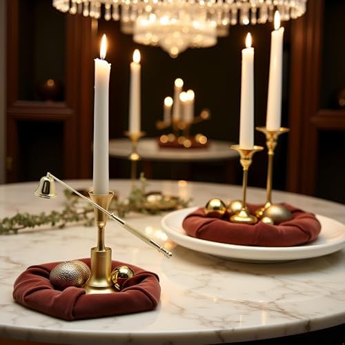 Gold Metal Candle Snuffer with Long Handle 1