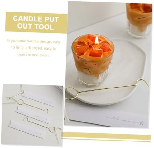 2pcs Candle Wick Hook Tool and Stainless Steel Candle Snuffer Set