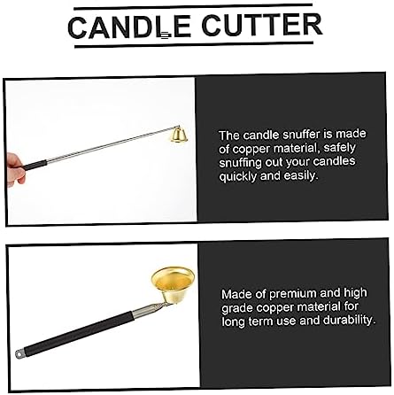 STOBAZA 2pcs Copper Candle Snuffer with Automatic Wick Extinguisher