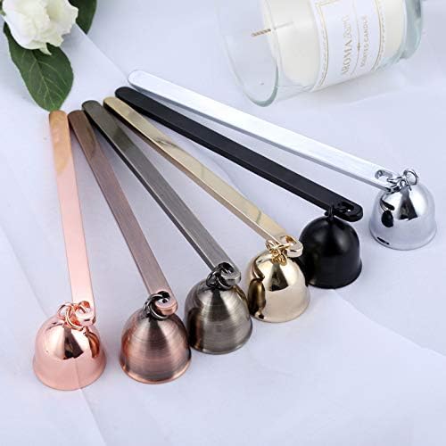 MUXSAM 1 Pack Stainless Steel Candle Extinguisher with Bell Snuffer - Silver