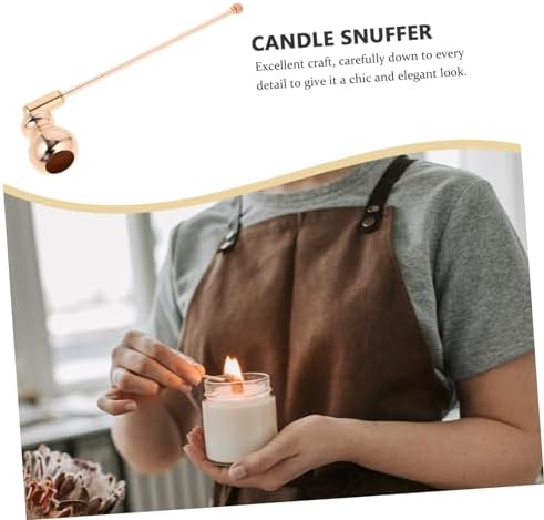 Zerodeko Candle Snuffer with Long Handle Iron Material for Jar Candles