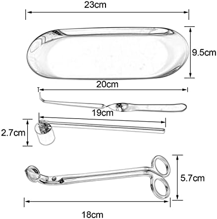 MUXSAM 4 in 1 Candle Accessory Set - Silver