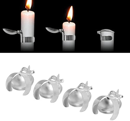 Automatic Candle Snuffer 4Pcs Stainless Steel Flame Extinguisher for Safe Candle Use