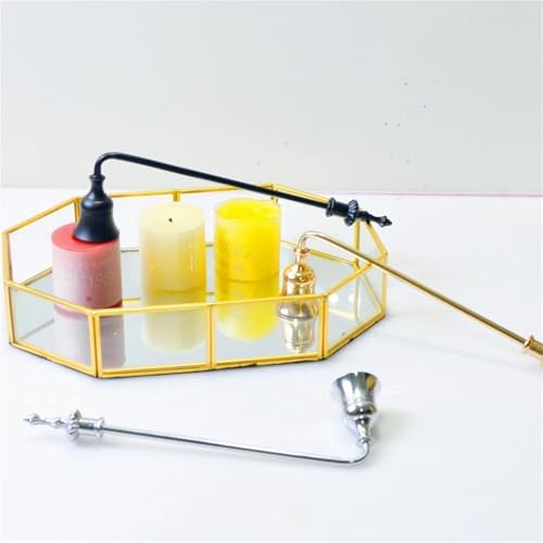 4Pcs Long Handle Metal Candle Snuffer Set Gold
