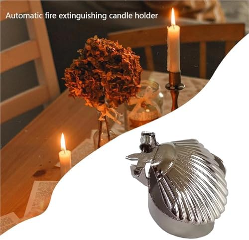 8Pcs Gold Candle Snuffer with Flame Extinguishing Clips
