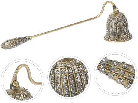Unique Vintage Candle Snuffer with Rhinestone Inlay