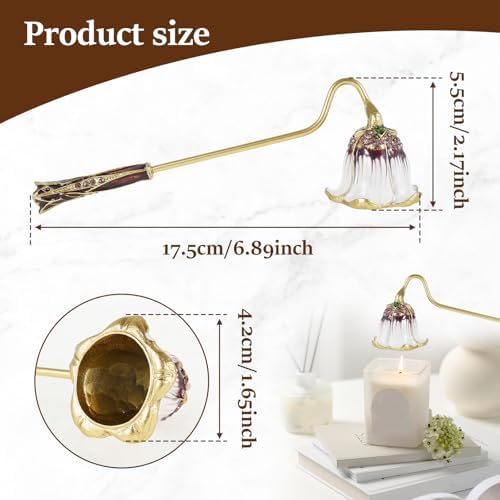 Purple Metal Candle Snuffer with Rotatable Handle