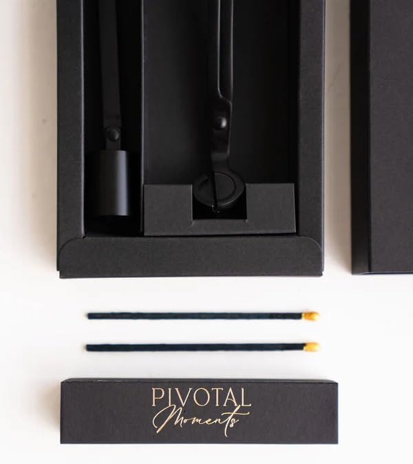 Candle Care Accessory Kit - Matte Black Wick Trimmer and Flame Snuffer Set