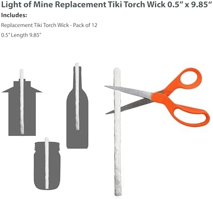Light of Mine Replacement Wick 12 Pack Tiki Torch
