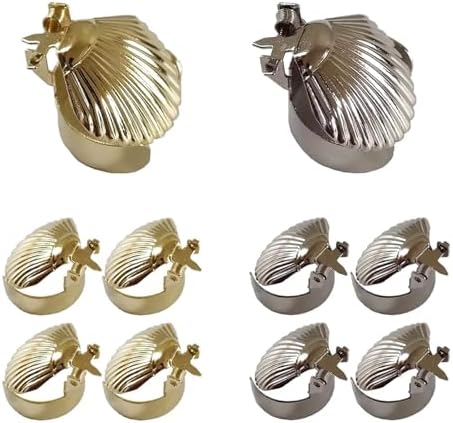 8Pcs Gold Candle Snuffer with Flame Extinguishing Clips