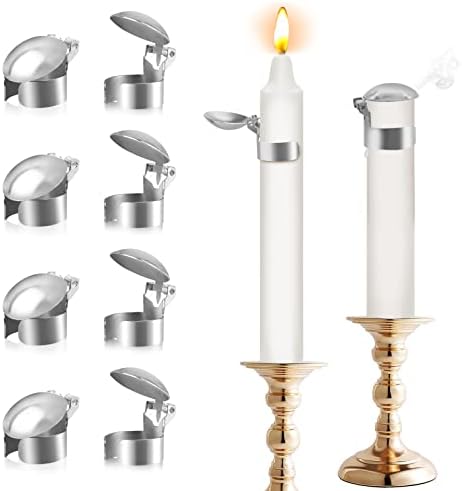 LILANGLI Automatic Candle Snuffer Set 8 Pcs Silver