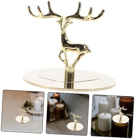 Elegant Stainless Steel Candle Snuffer with Golden Elk Design