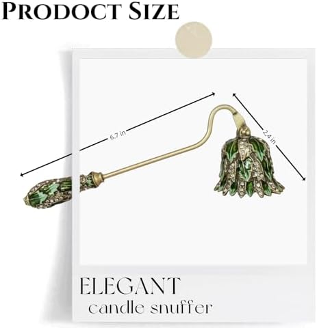 Elegant Candle Snuffer with Long Handle Green