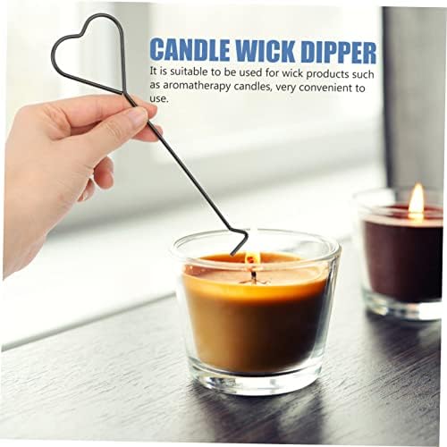 4pcs Iron Candle Wick Hook Set with Heart Design