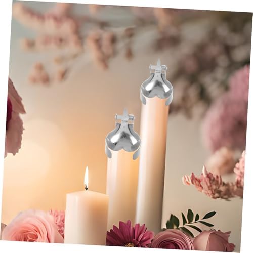 STOBAZA 2pcs Metal Heart Shape Candle Snuffer Extinguisher