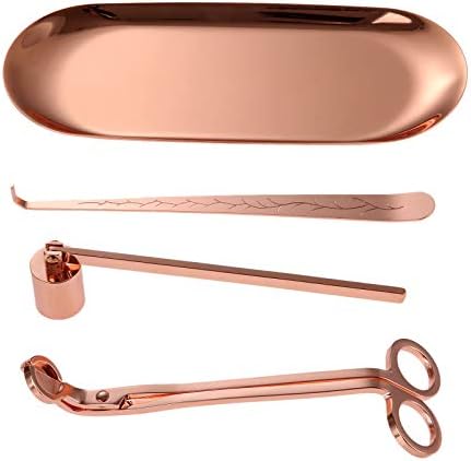 MUXSAM 4 in 1 Candle Accessory Set Rose Gold