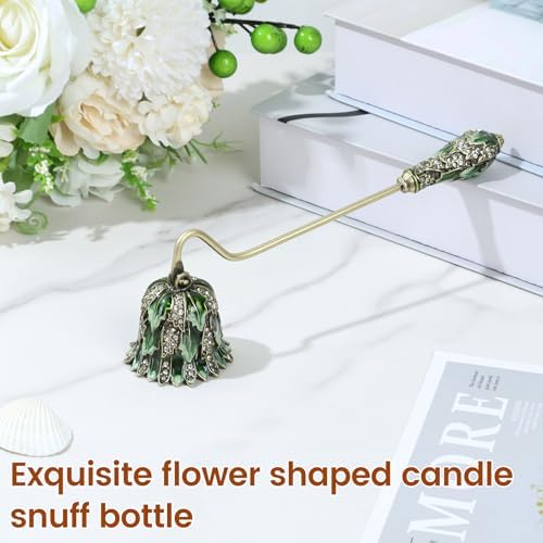 Elegant Green Candle Snuffer with Long Handle