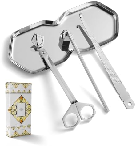 PATOISE 4 in 1 Candle Accessory Set Silver