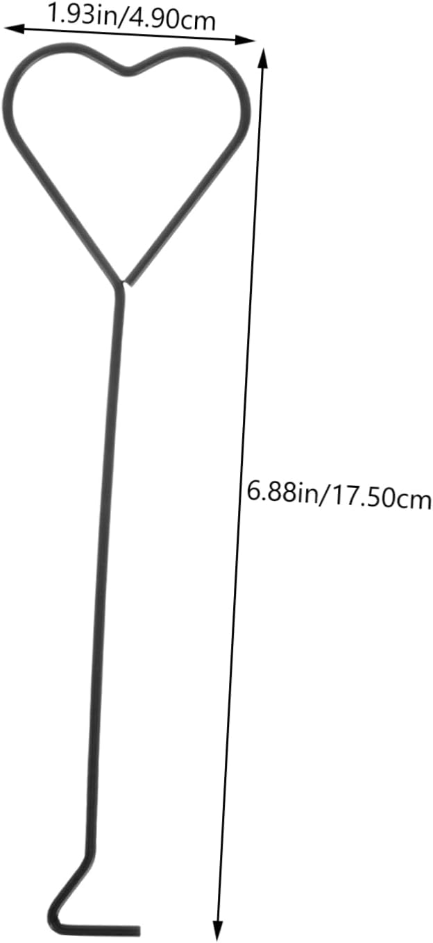 4pcs Iron Candle Wick Hook Set with Heart Design