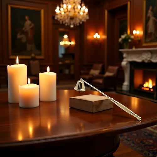 Elegant Gold Metal Candle Snuffer with Long Handle 1