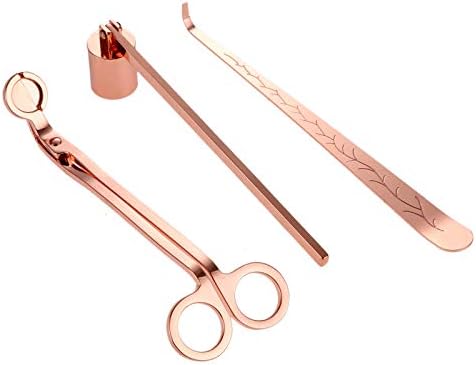MUXSAM 3 in 1 Candle Accessory Set Rose Gold