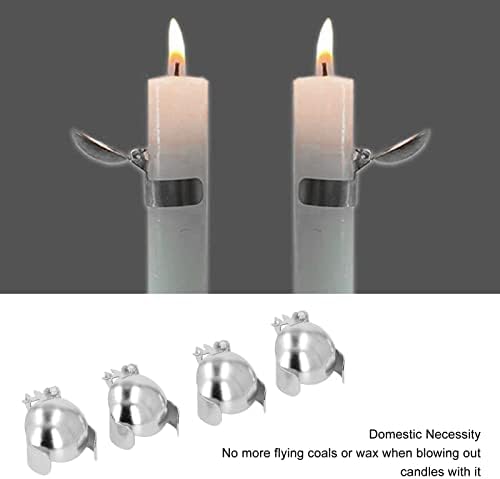 Automatic Candle Snuffer 4Pcs Stainless Steel Flame Extinguisher for Safe Candle Use