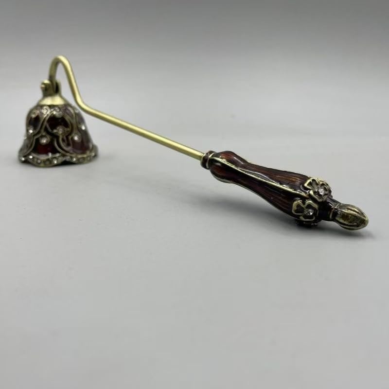 Decorative Bell Candle Snuffers Set with Crystal Rhinestone Embellishments