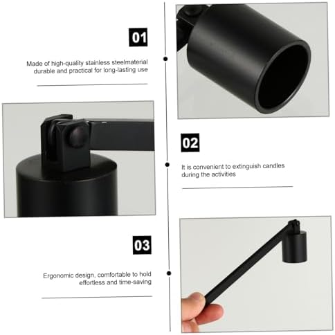 Cabilock Black Long Candle Snuffer Wick Extinguisher