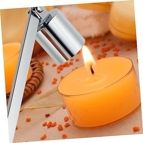 STOBAZA 2pcs Candle Snuffers with Long Handles Black and Silver