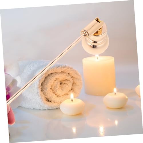 1pc Gourd Shape Gold Candle Snuffer with Long Handle