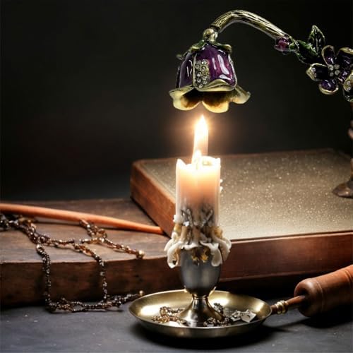 Vintage Candle Snuffer with Long Handle Purple