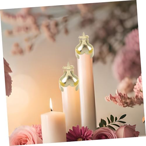 LIFKICH 2pcs Heart Shaped Candle Snuffer Metal Wick Extinguisher