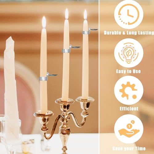 Yinhing 4Pcs Silver Candle Snuffer Set
