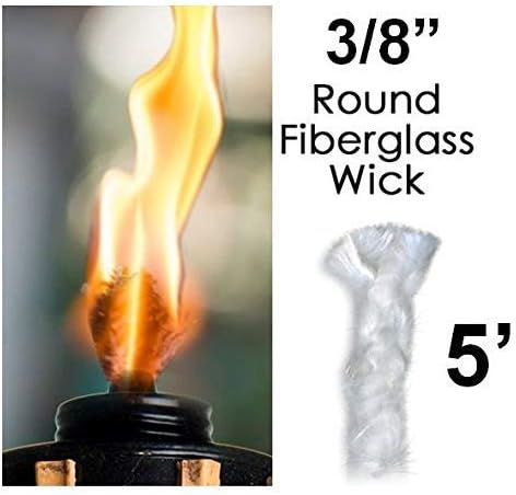 38 Inch by 5 Feet Fiberglass Wick for Oil Lamps