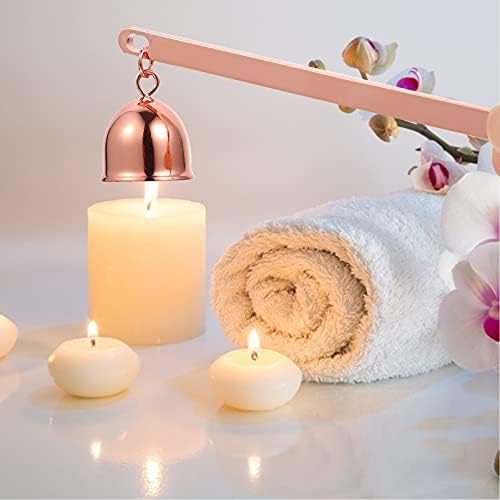 Stainless Steel Candle Snuffer with Long Handle Bell Shape Wick Cover
