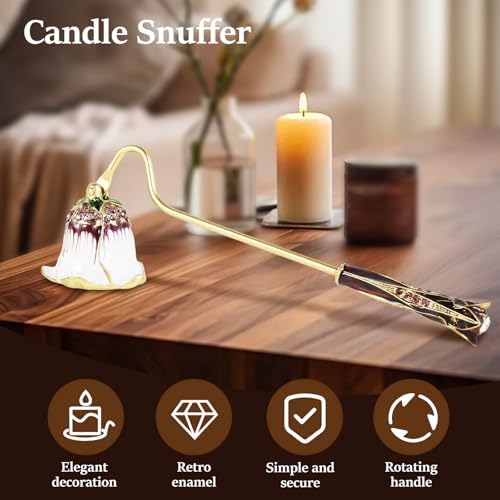 Purple Metal Candle Snuffer with Rotatable Handle